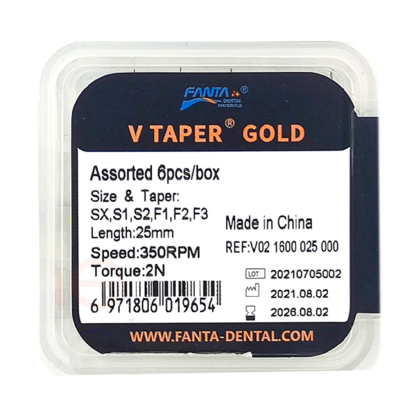 Fanta V Taper Gold Rotary File