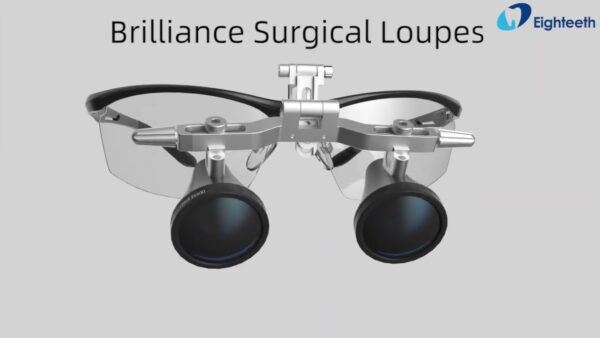 Eighteeth Brilliance Flip-Up Loupes with Softouch Surgical Headlight
