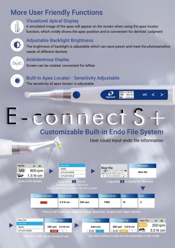 Eighteeth E-connect S+ Endomotor - Image 3
