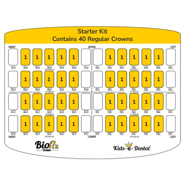 Kids-e-Dental Bioflx Posterior Crown Kit of 40 pcs